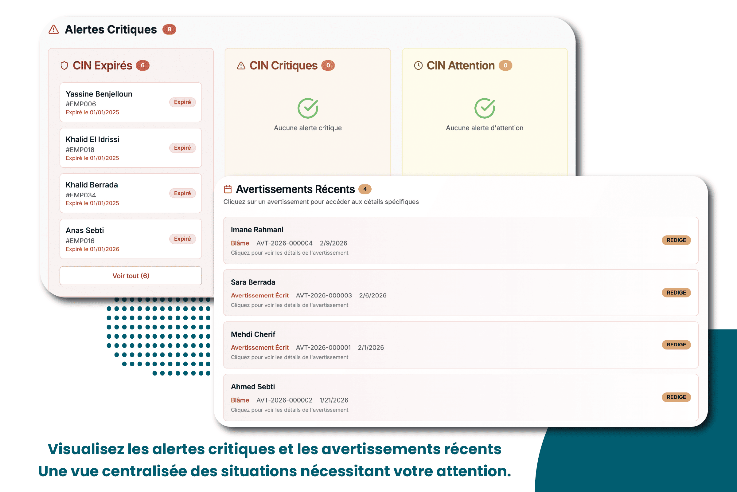 Alertes Critiques & Avertissements